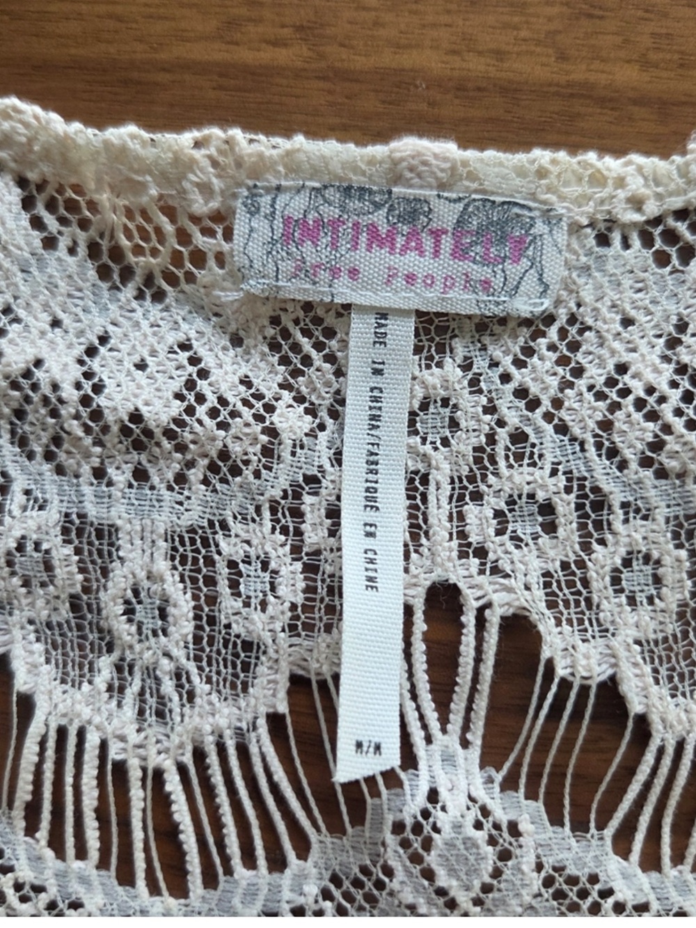 Free People Intimately Ivory Lace Sheath Midi Dress Cap Sleeve M - Picture 2 of 11